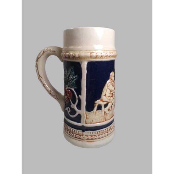 VTG Beer Stein Mug Made in Occupied Japan German Style Hand Painted Artwork 7" T - Picture 1 of 9